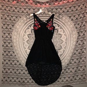 🌺XHILARATION🌺 Black Lace Hi-Lo Dress! LIKE NEW!